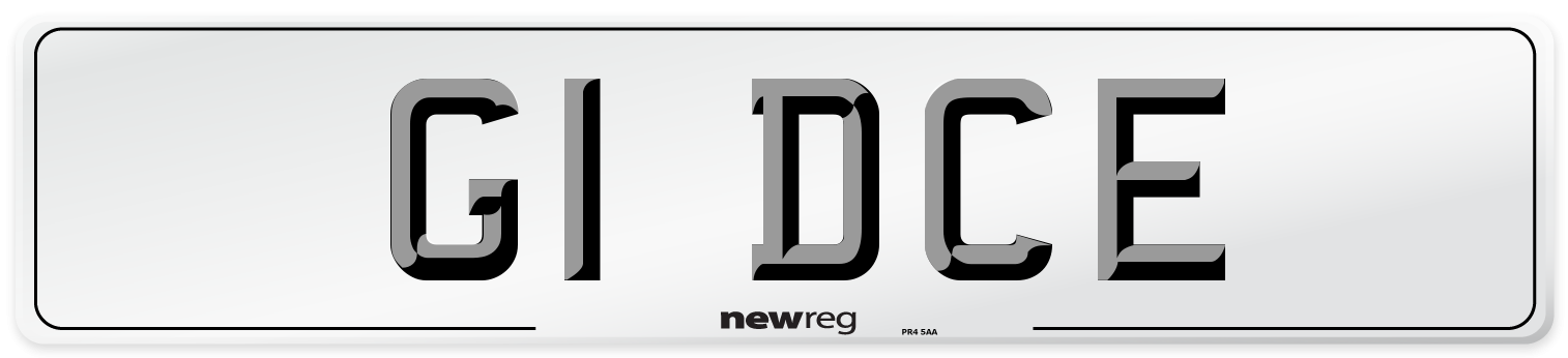 G1 DCE Number Plate from New Reg